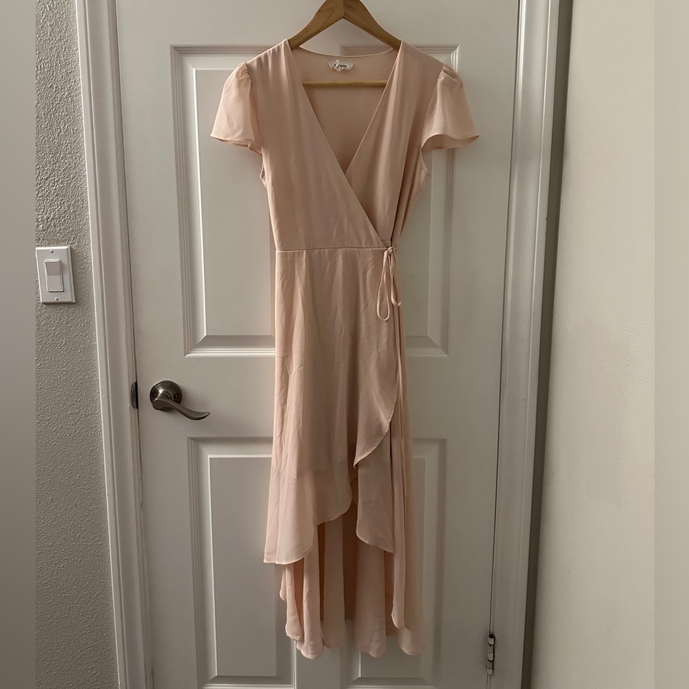 Soieblu Pink Asymmetrical Wrap Dress